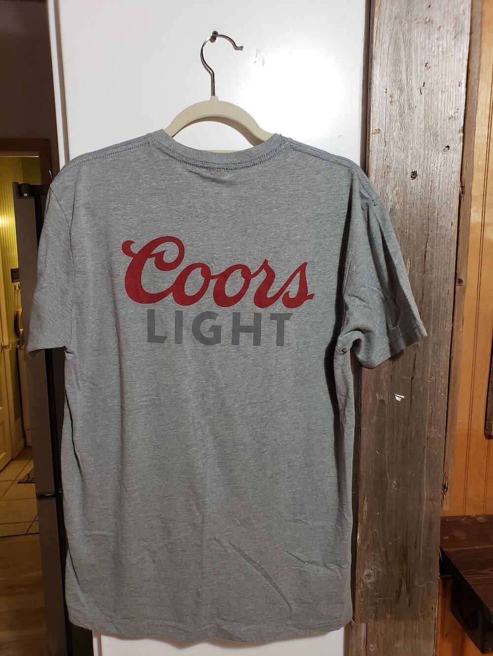 Coors Light Beer Tshirt New Grey Cotton Men Short Sleeve Large